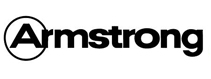 A black and white image of the armstrong logo.