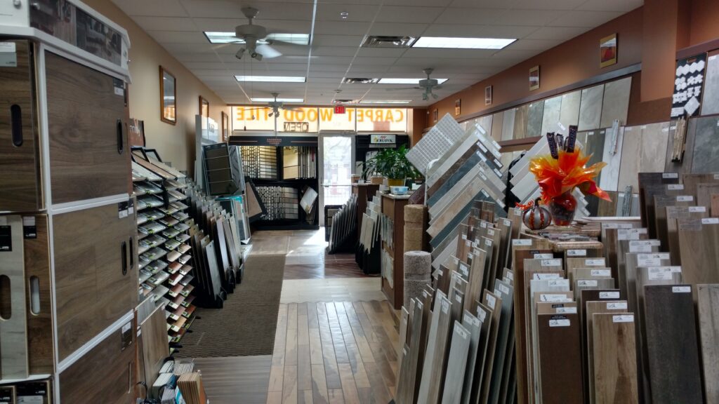 store interior with different flooring options.